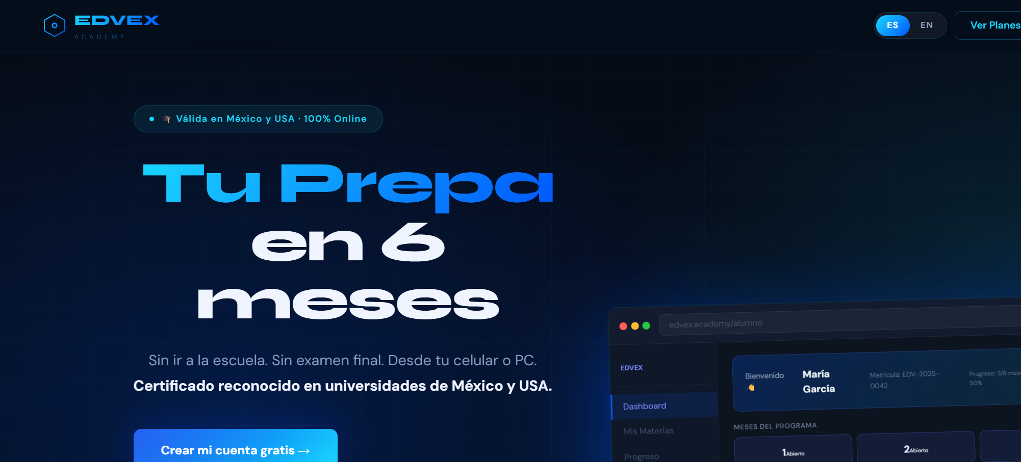 EDVEX Academy - Tu Prepa en 6 meses
